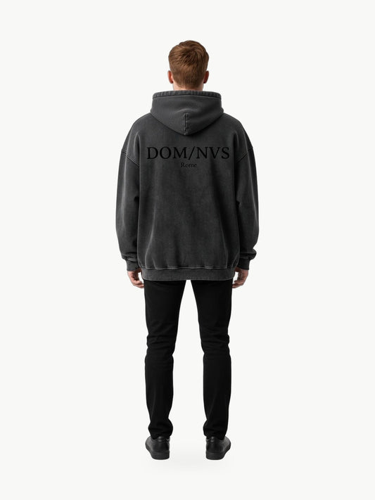 LEGIO Zip Hoodie — Washed Black