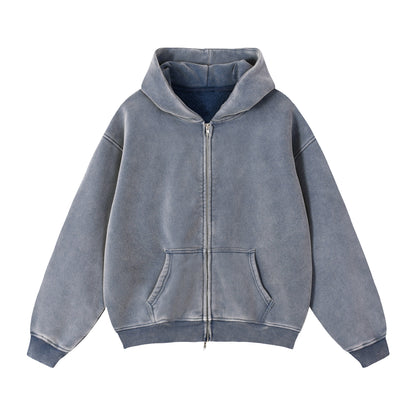 LEGIO Zip Hoodie — Washed Blue