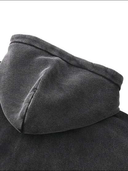 LEGIO Zip Hoodie — Washed Black