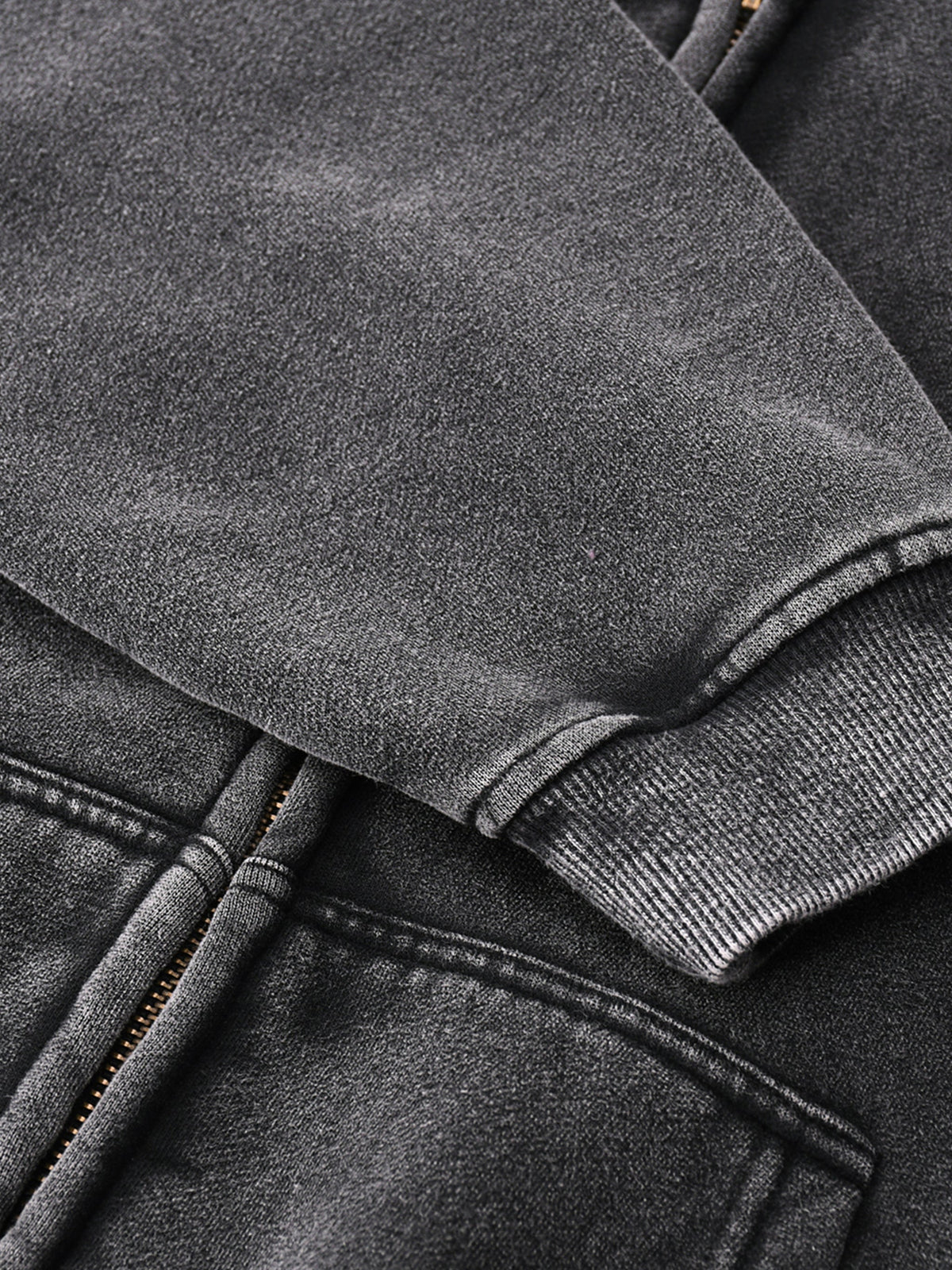LEGIO Zip Hoodie — Washed Black